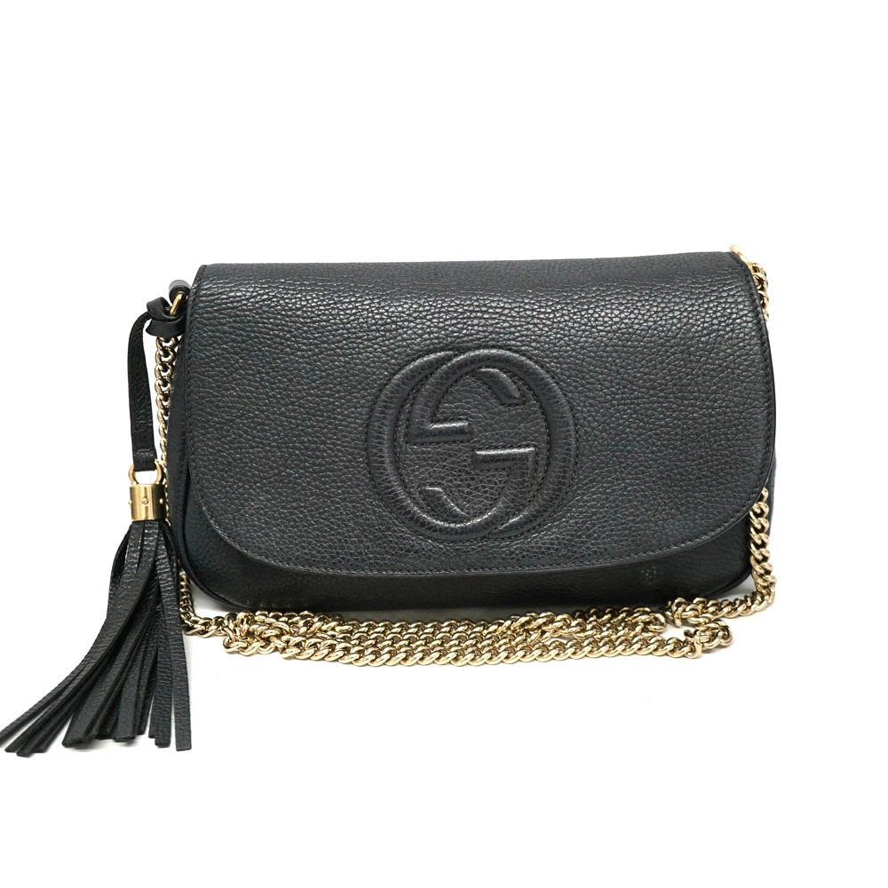 Gucci Soho Shoulder Bag Leather Black